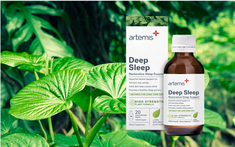 Deep Sleep high strength plantbased formula supports falling asleep
